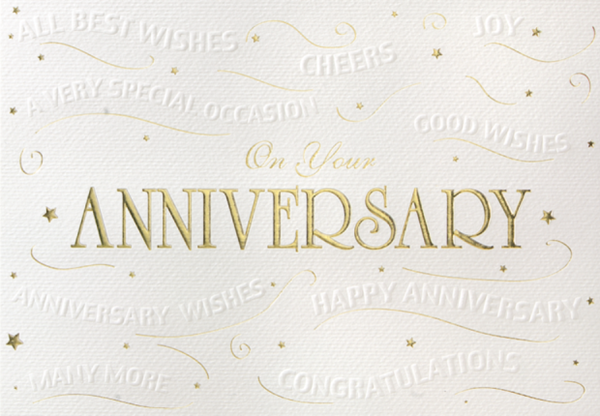 Embossed Anniversary Wishes