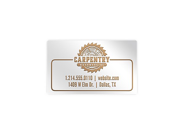 1 1/2" x 2 1/2" Rectangle Foil & Embossed Combination