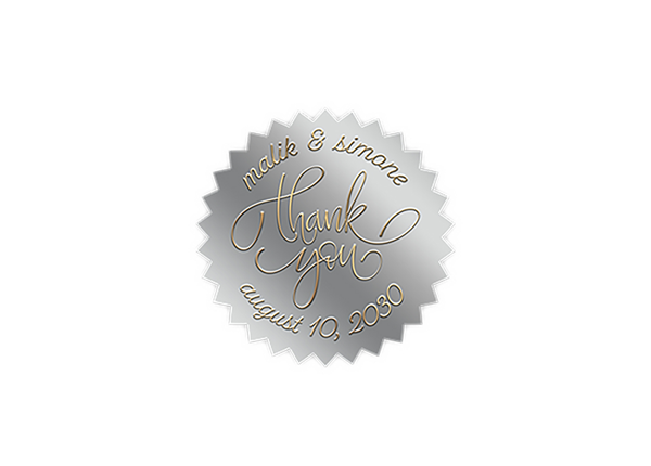 1 1/4" Burst Foil & Embossed Combination