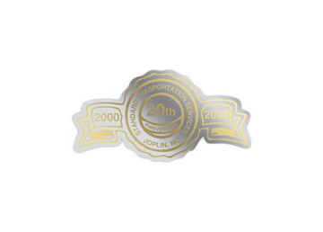1 3/8" x 2 5/8" Anniversary Foil & Embossed Combination