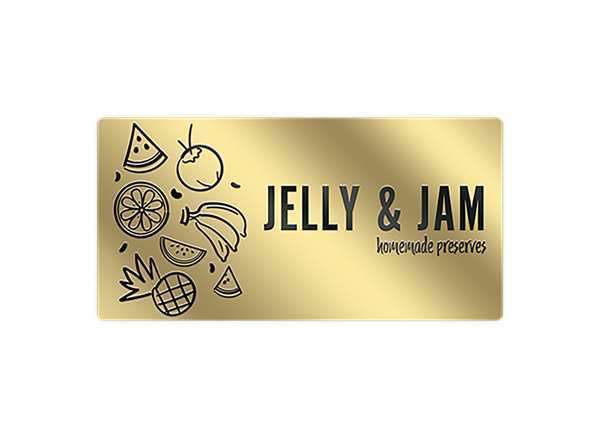 2" x 4" Rectangle Foil & Embossed Combination