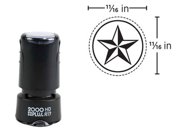 2000 Plus® HD R17 Pre-inked Round Stamp