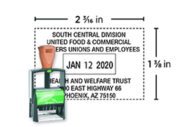 2000 Plus® Self-Inking Green Line 2660    Heavy Duty Metal Dater