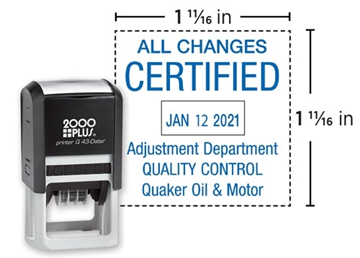 2000 Plus® Self-Inking Q43  Square Economy Plastic Dater