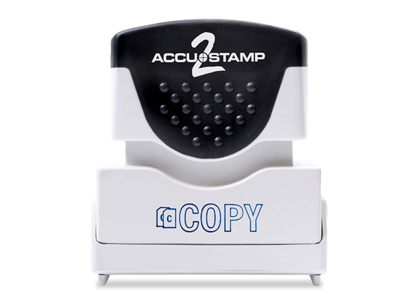 ACCU-STAMP2 Message Stamp with Shutter, 1-Color, COPY, 1-5/8" x 1/2" Impression, Pre-Ink, Blue Ink