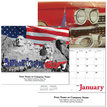 AMERICAN GLORY WALL CALENDAR STAPLED