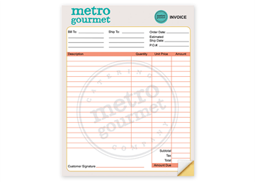 Custom Full Color Low Quantity Form, Carbonless Business Forms, 11" x 8-1/2", 2-Part with Easy Pull-Apart Pages from the Top