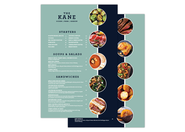 Custom Sheet Menu, Durable and Disposable Restaurant Menus, 12 x 18, Multiple Stock Options