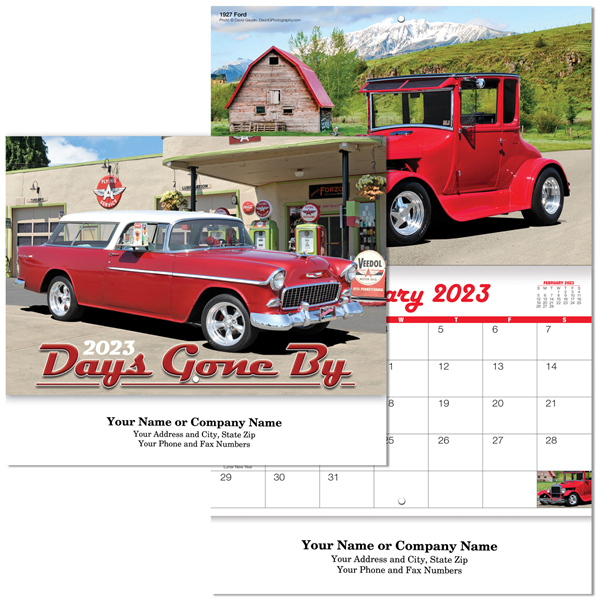 DAYS GONE BY WALL CALENDAR STAPLED