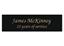 Engraved Black/Gold Metal Plate, 1" x 3 1/2"