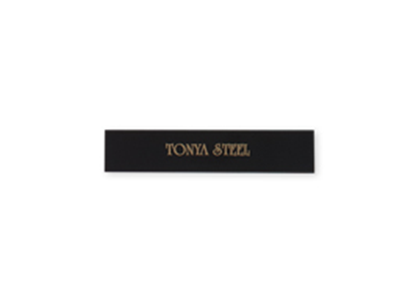 Engraved Black/Gold Metal Plate, 1/2" x 2 1/2"