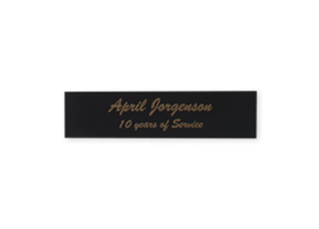 Engraved Black/Gold Metal Plate, 3/4" x 3"