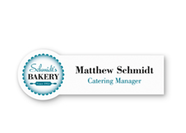 Full Color Name Badge - SHAPE C - 1 1/4" x 3 3/4"