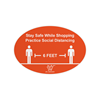 Full Color Repositionable Floor Decal 11" X 17"- Oval