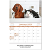 FURRY FRIENDS WALL CALENDAR STAPLED