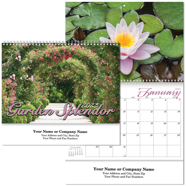 GARDEN SPLENDOR WALL CALENDAR SPIRAL