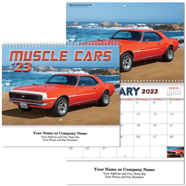 Muscle Cars Wall Calendar Spiral