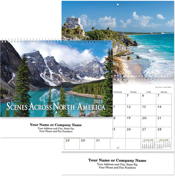 SCENES ACROSS AMERICA WALL CALENDAR SPIRAL